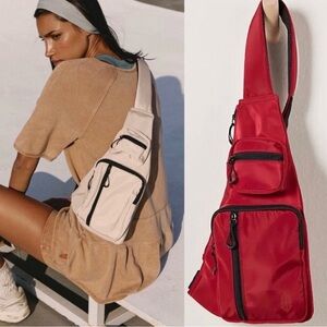 FP Movement by Free People Sprinter Sling NWT IN CRIMSON COLORWAY